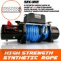 [US Warehouse] X-BULL 12000LBS Waterproof Synthetic Electric Rope Winch with Wireless Handheld Remote and Corded Control Recove
